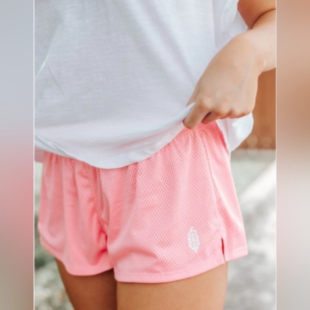 015. NEW Free People FP Movement Basketball Hoop Shorts Summer Lovin Pink Large